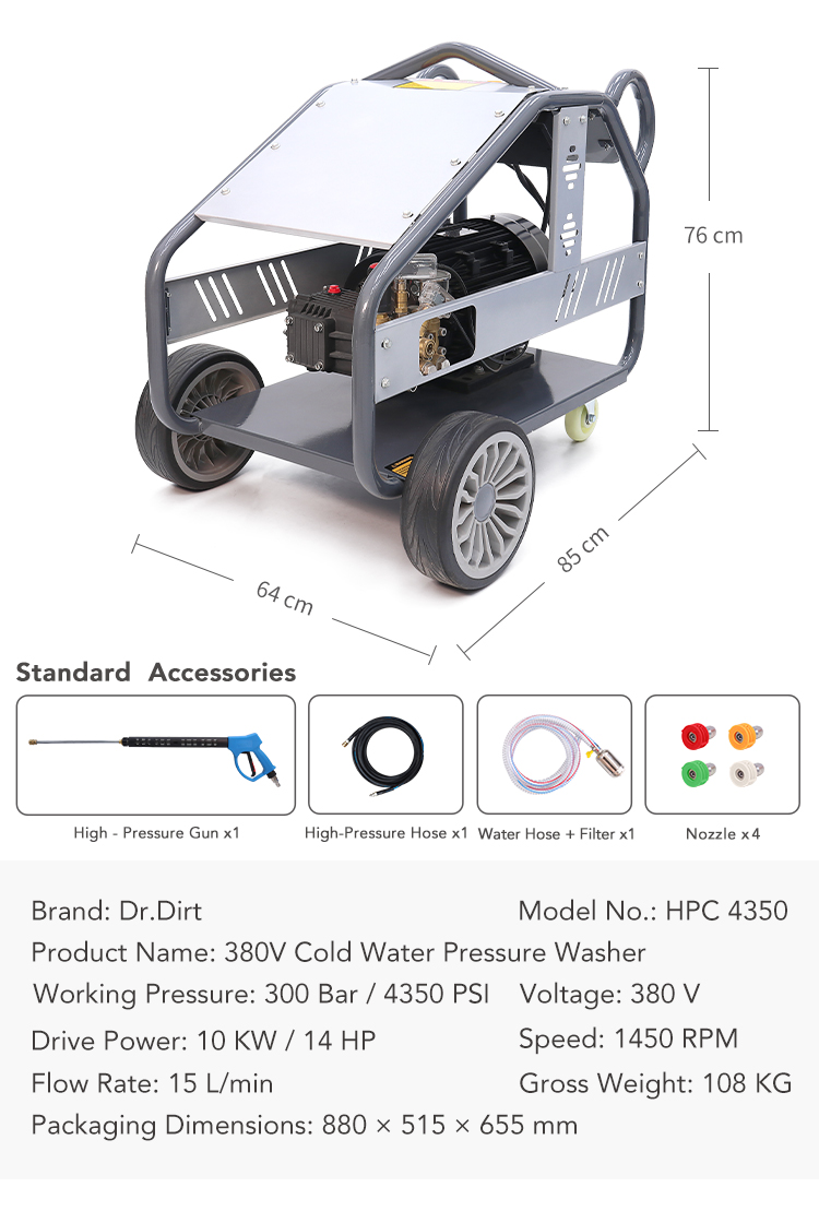 Dr.Dirt Electric High-Pressure Washer - Cleanic Cleaning Equipment
